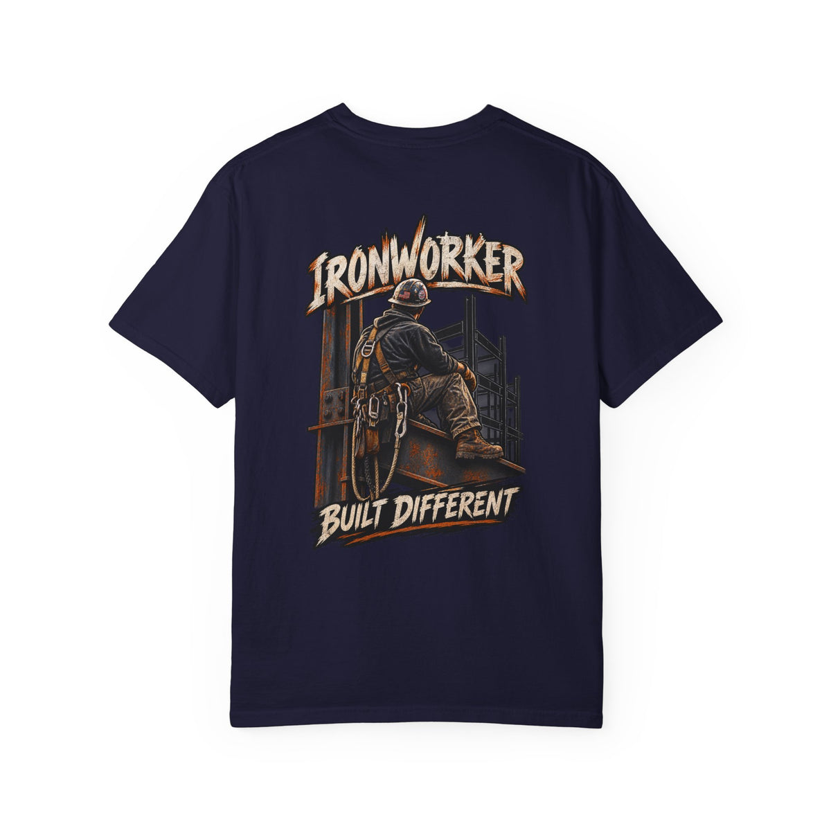 Ironworker T-Shirt – 'Built Different' Construction Crew Tee