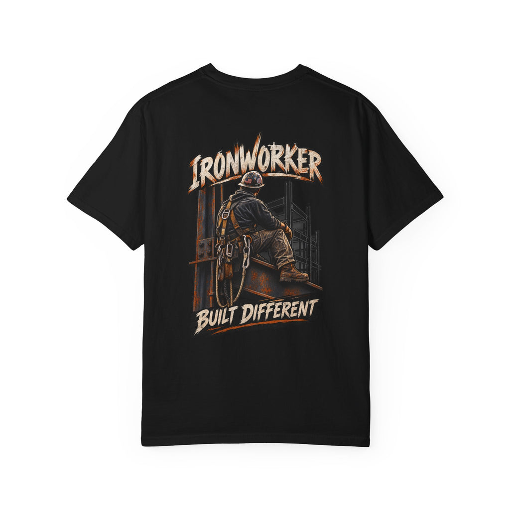 Ironworker T-Shirt – 'Built Different' Construction Crew Tee