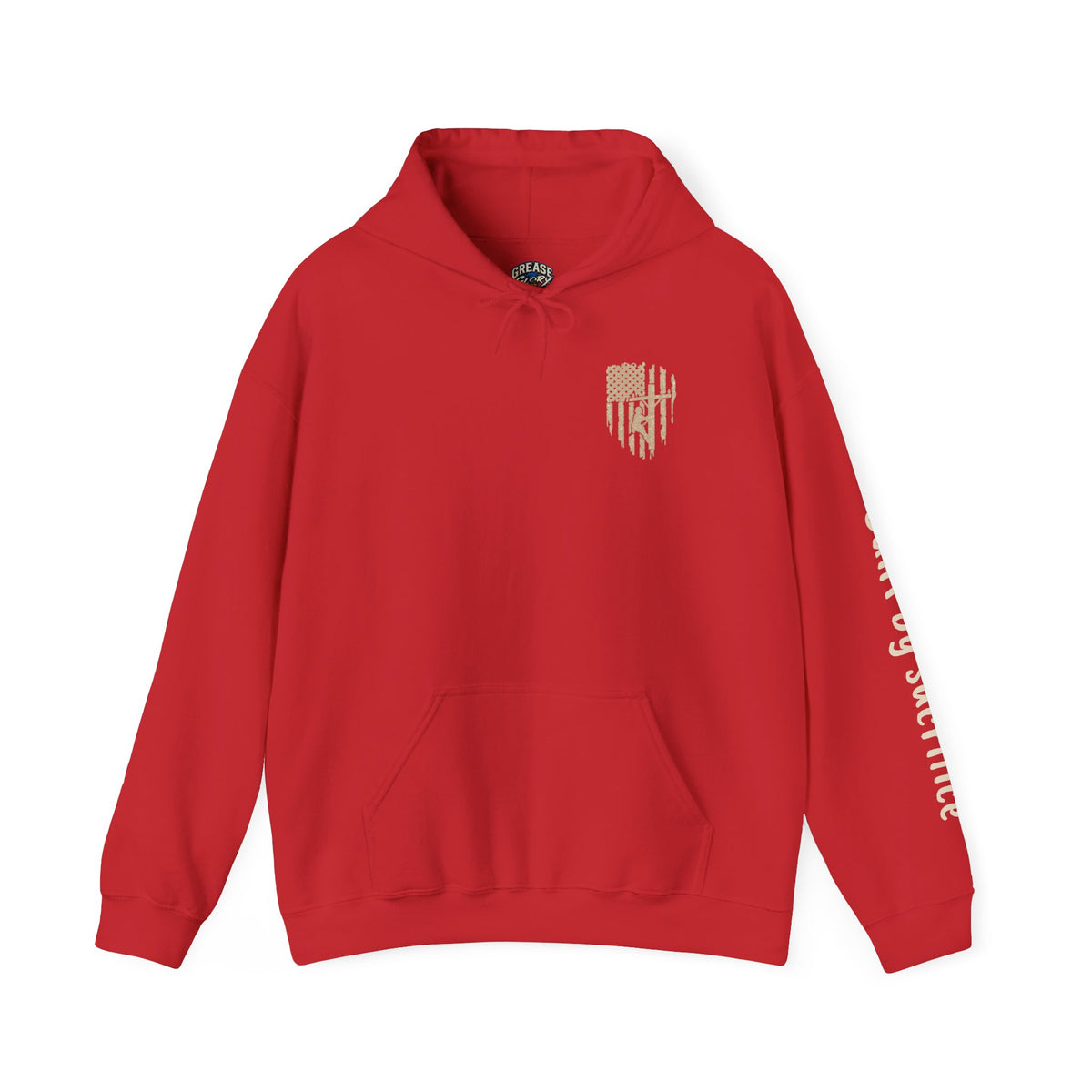 Lineman Hoodie - "Built By Sacrifice" Lineman Crew Graphic Pullover