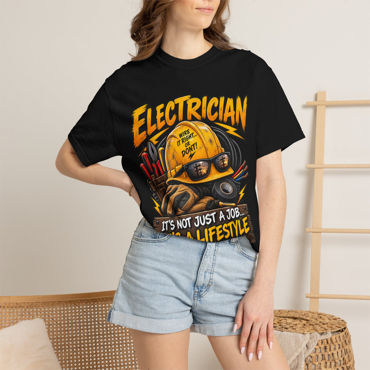 Electrician T-Shirt — "It's Not Just a Job... It's a Lifestyle" Graphic Tee