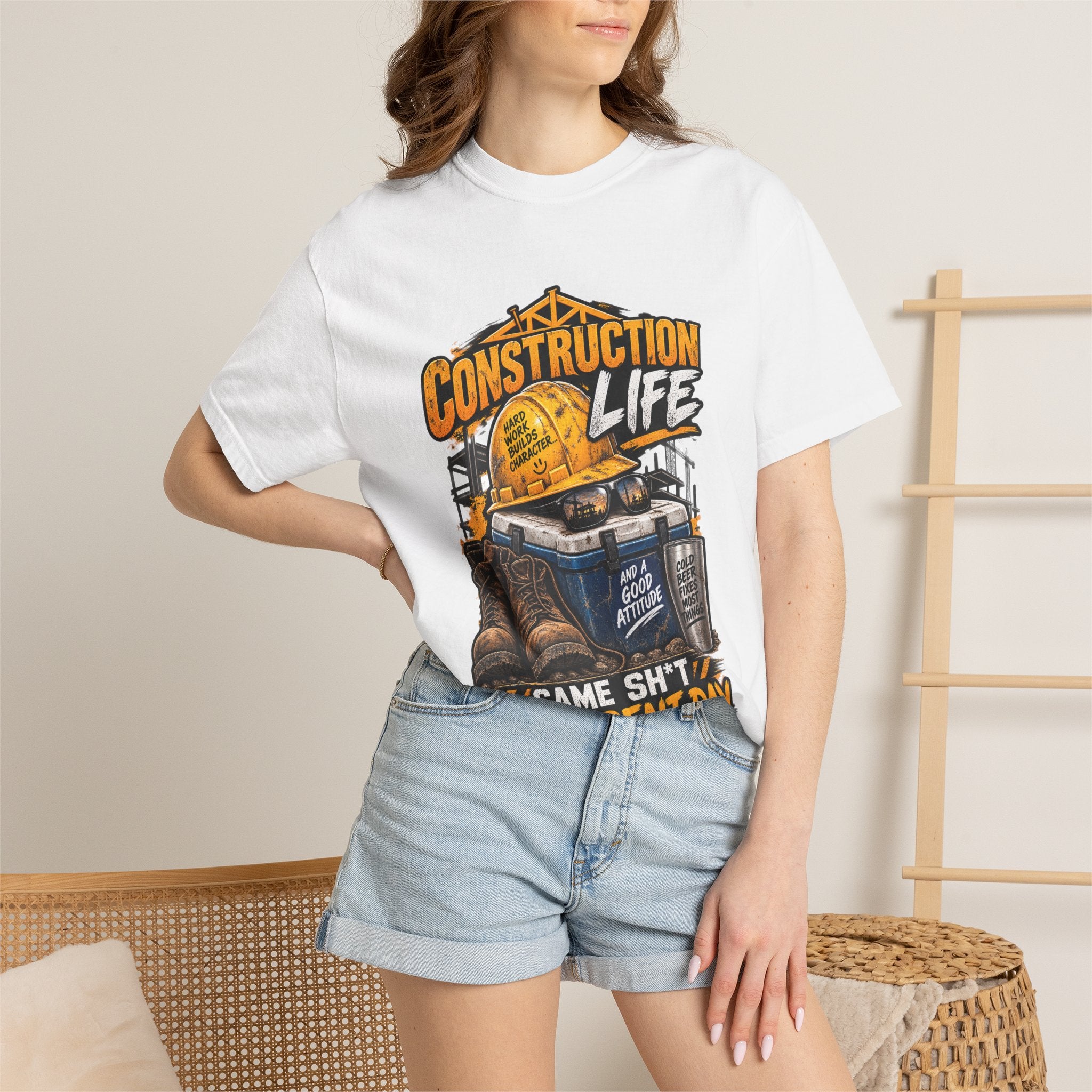 Construction Life T-Shirt — "Same Sh*t Different Day" Workwear Tee