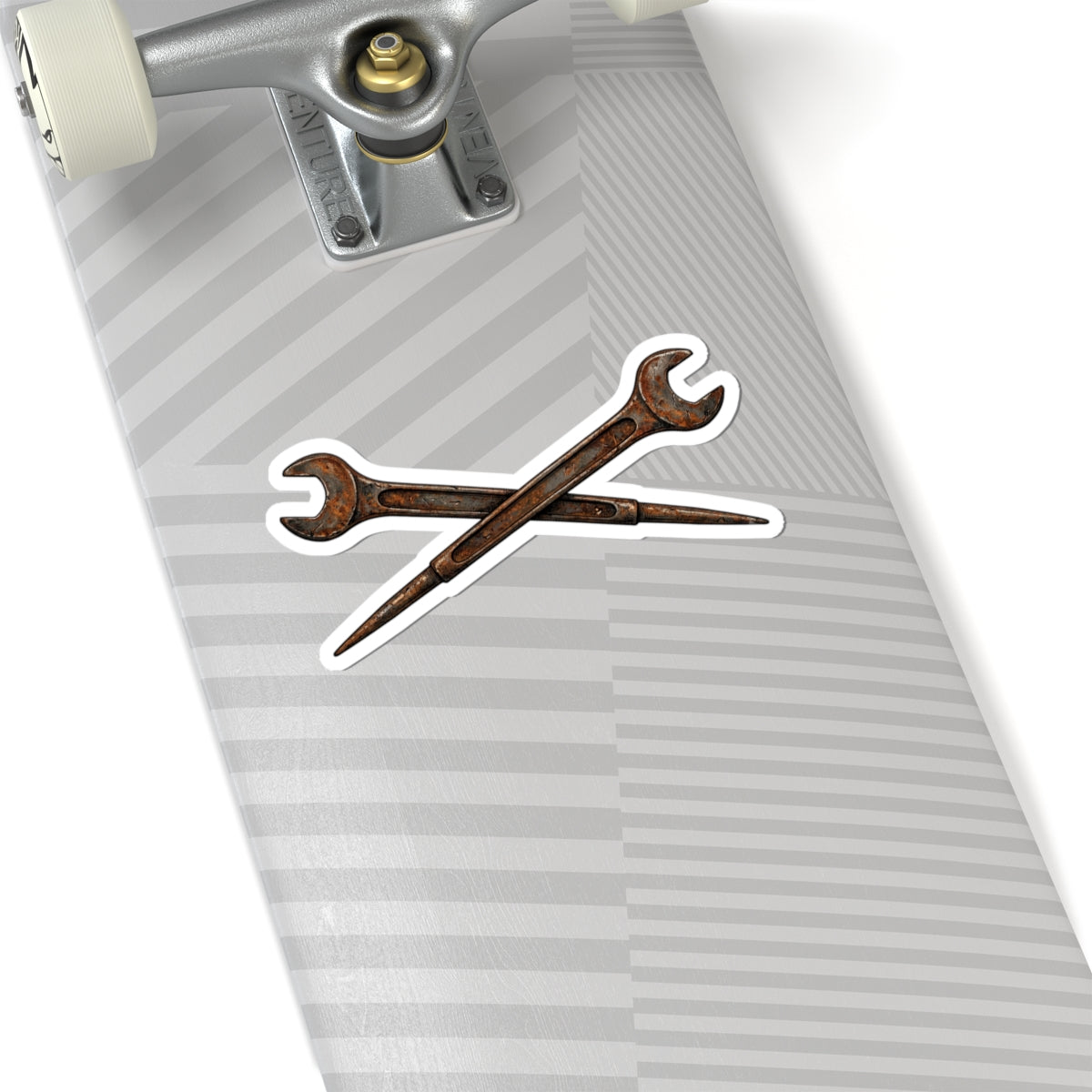 Crossed Wrenches Sticker — Mini Kiss-Cut Tool Decal for Laptops & Gear