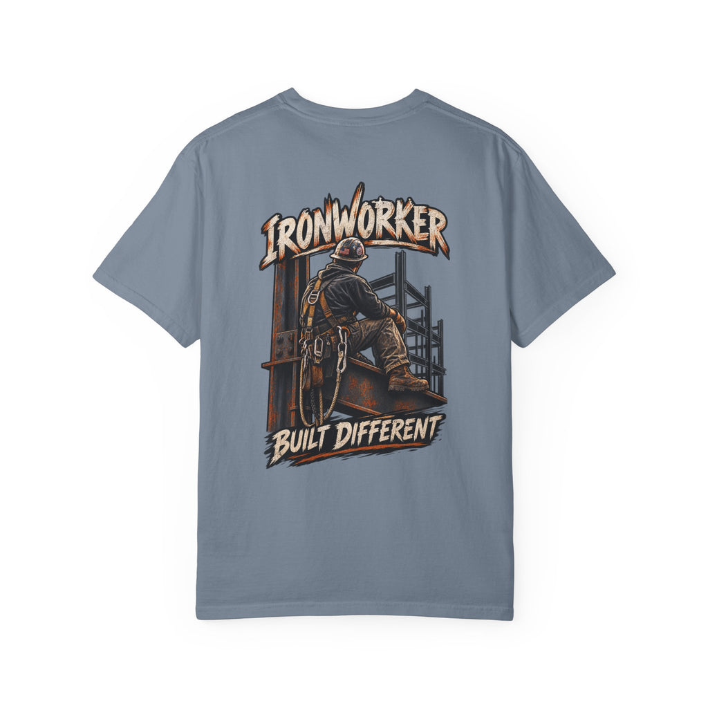 Ironworker T-Shirt – 'Built Different' Construction Crew Tee