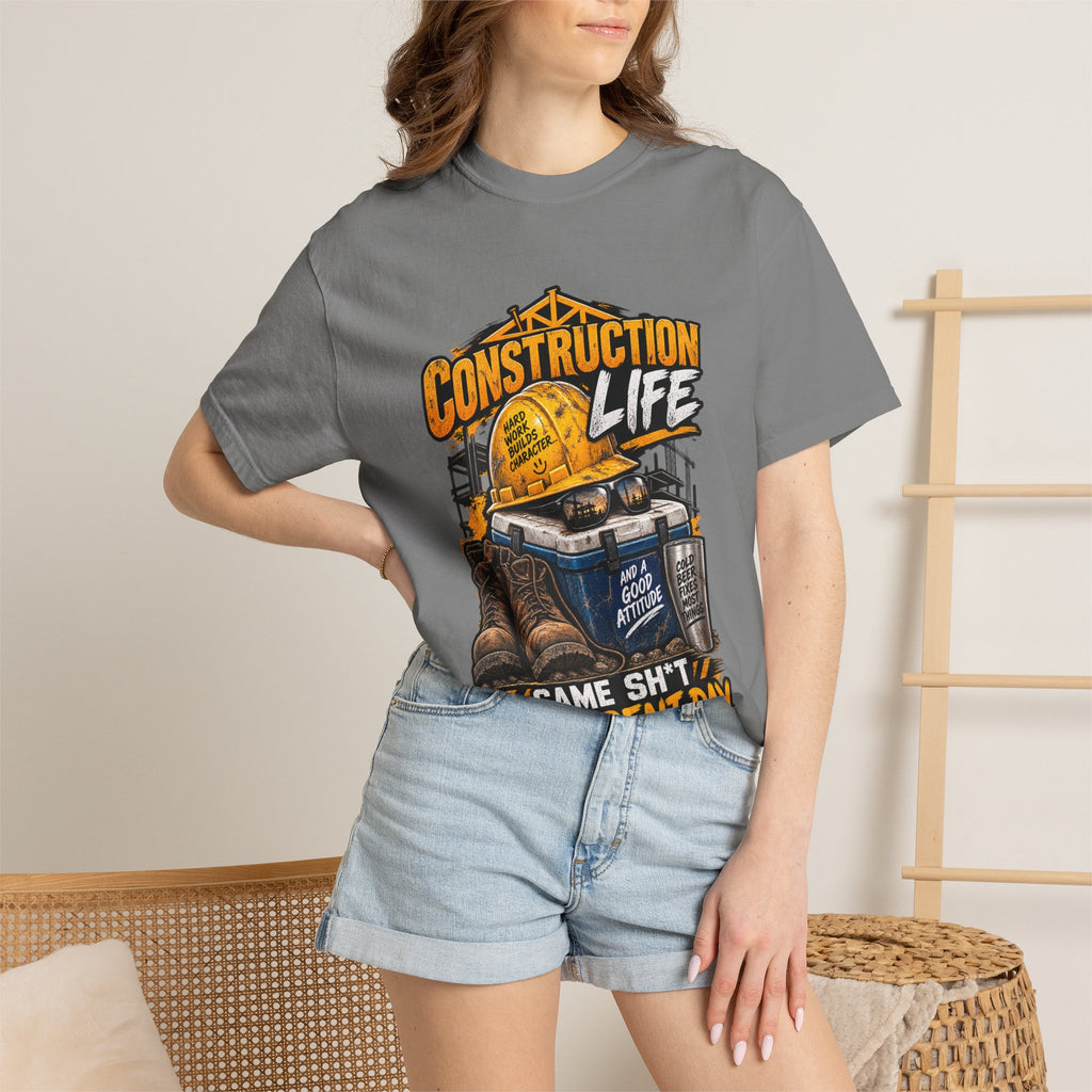 Construction Life T-Shirt — "Same Sh*t Different Day" Workwear Tee