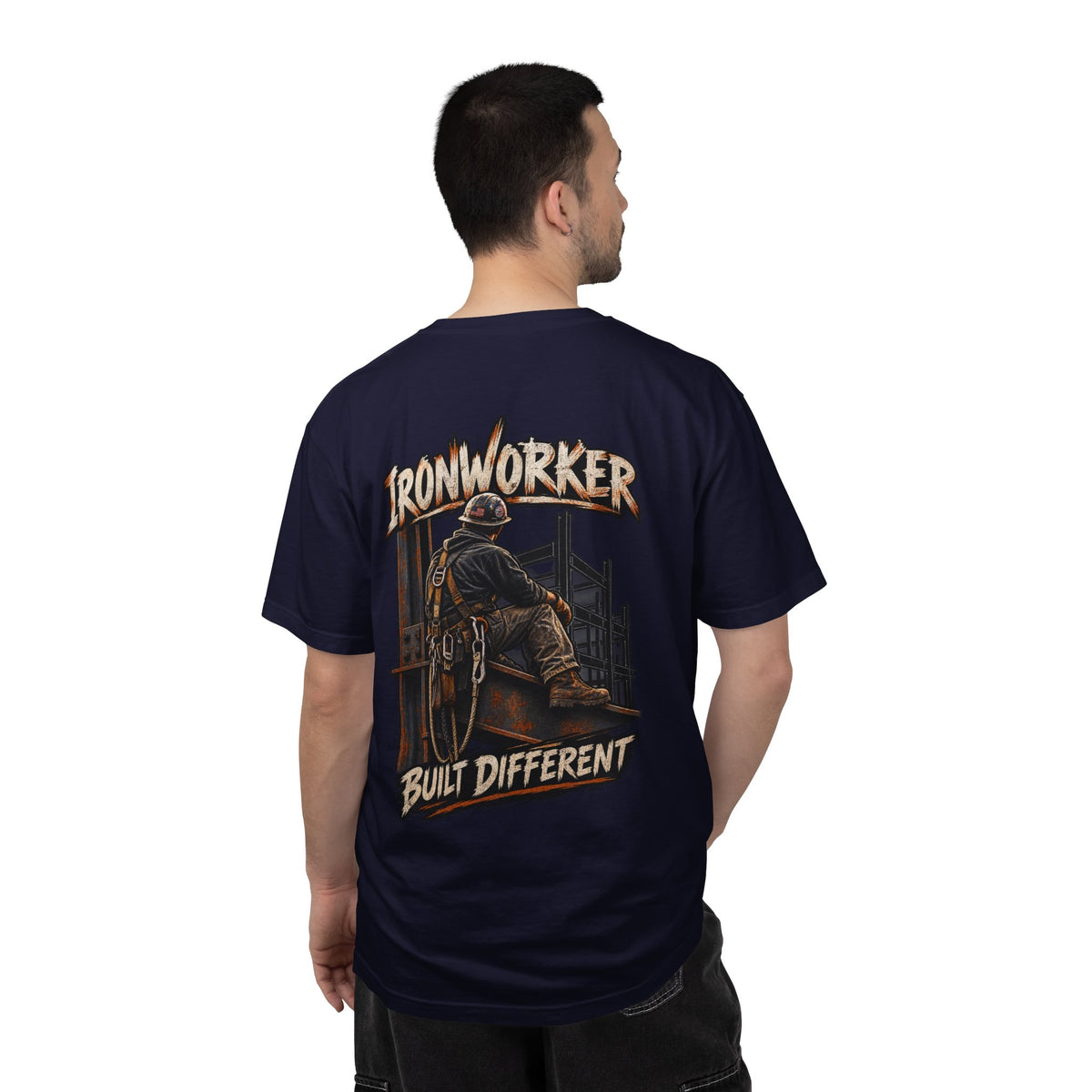 Ironworker T-Shirt – 'Built Different' Construction Crew Tee